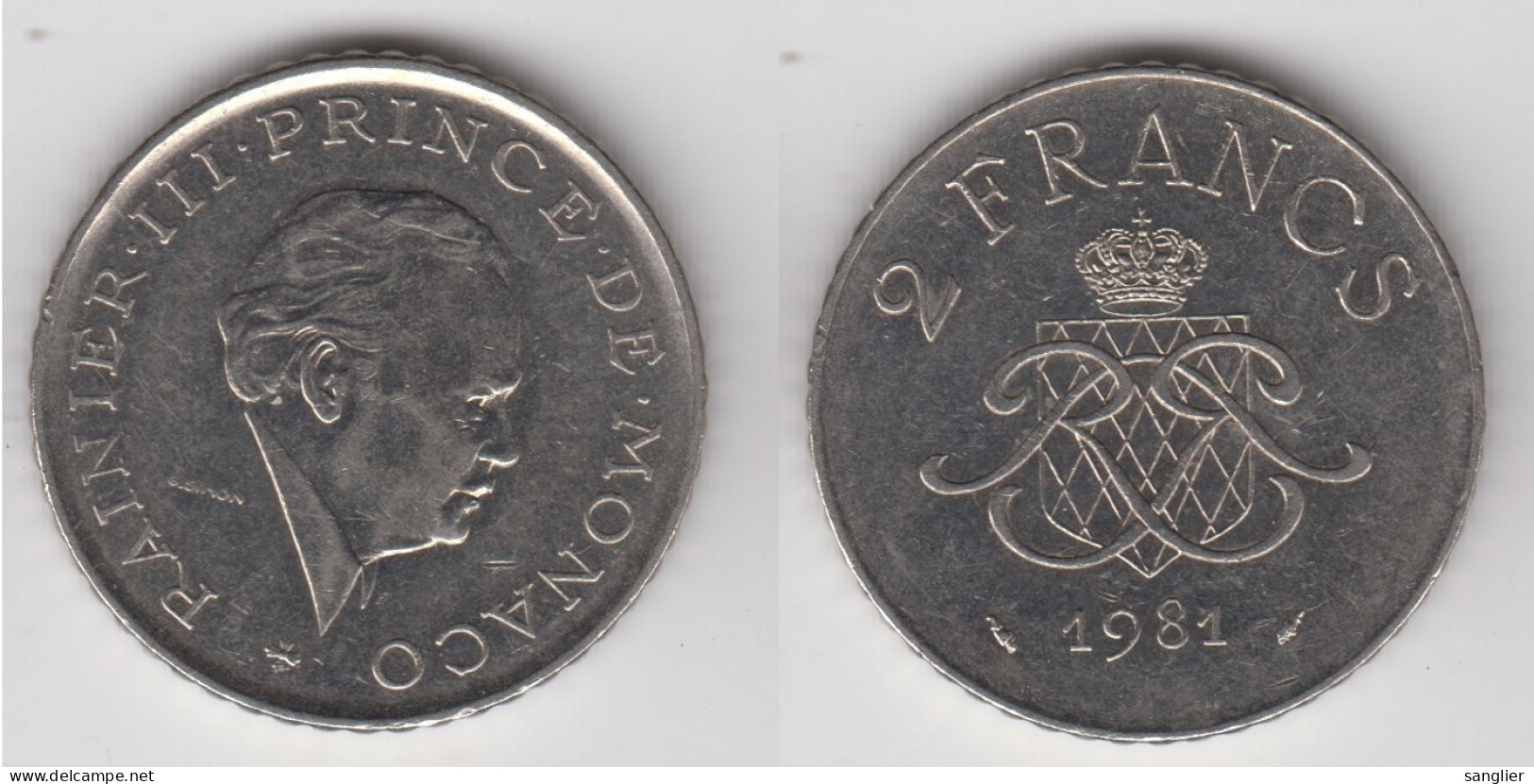 MONACO - 2 FRS 1982 - 1960-2001 Nouveaux Francs