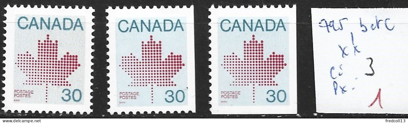 CANADA 795,b & C ** Côte 3 € - Unused Stamps