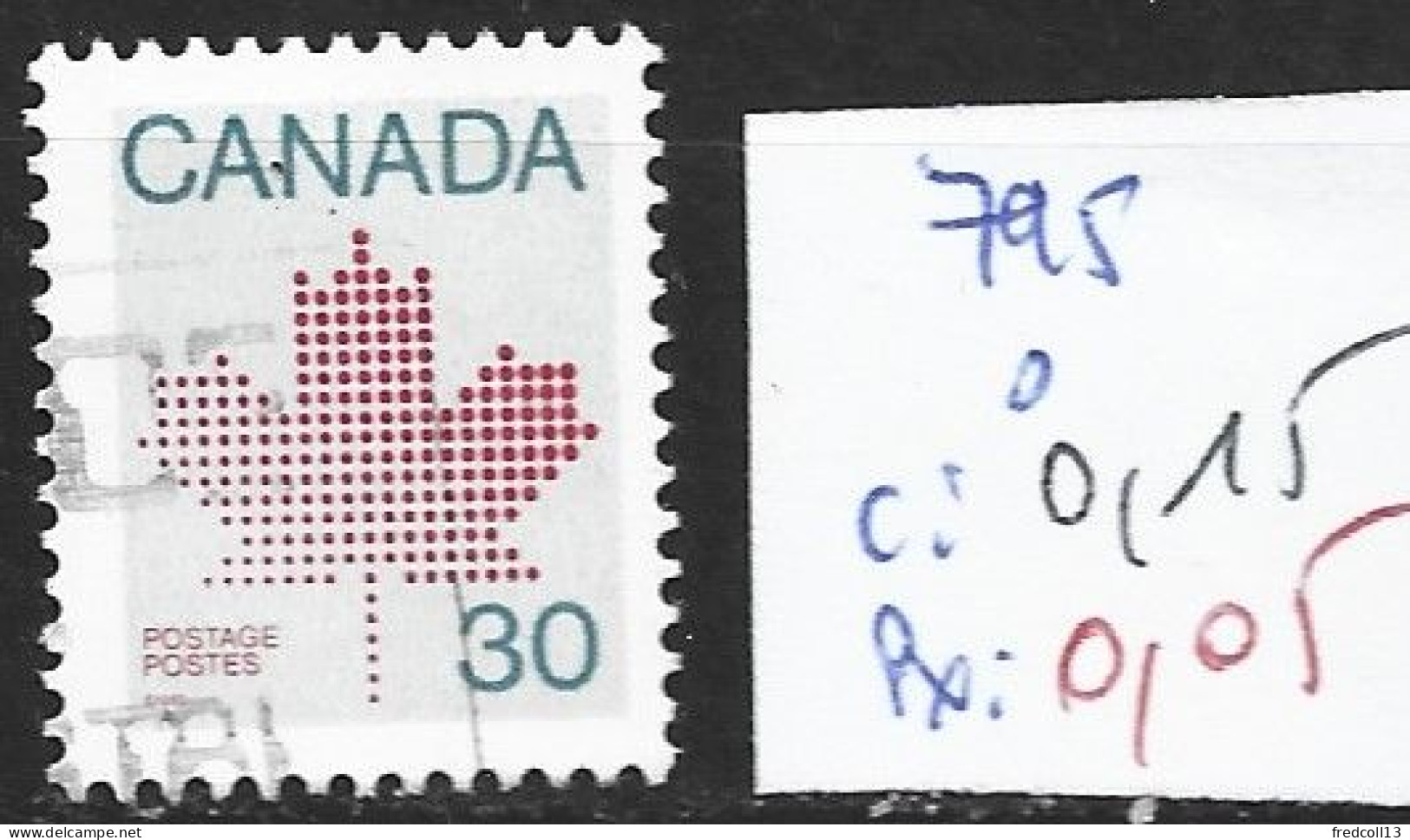 CANADA 795 Oblitéré Côte 0.15 € - Used Stamps