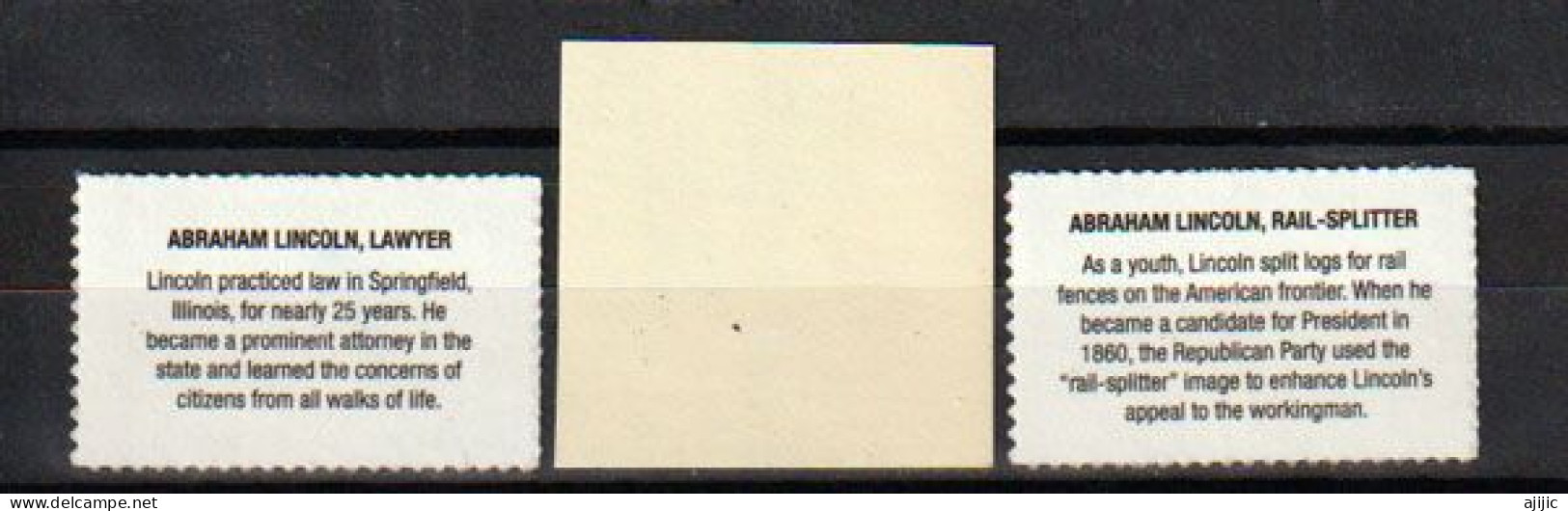 USA. Abraham LINCOLN.  3 Timbres Neufs ** I2 Photos - Unused Stamps