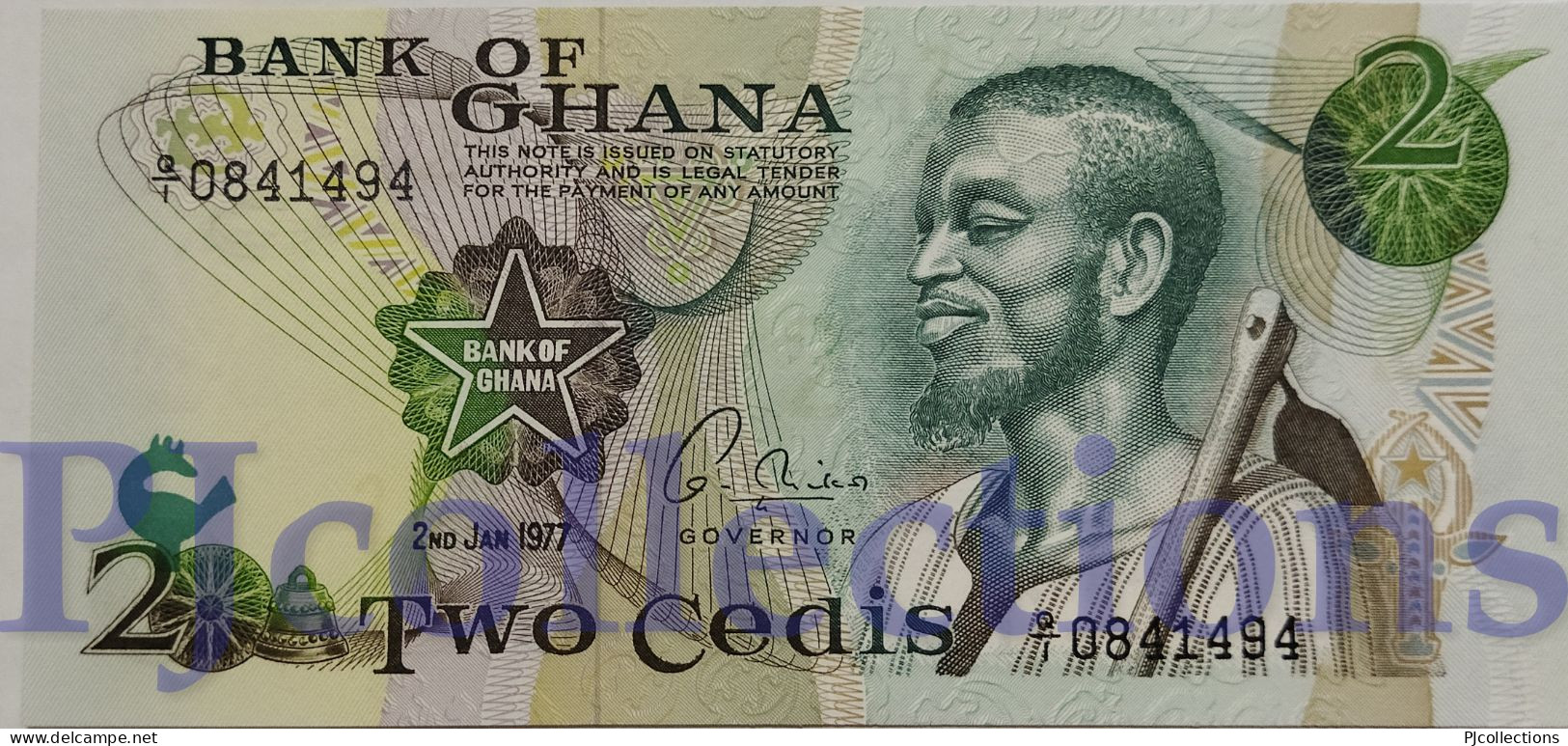 GHANA 2 CEDIS 1977 PICK 14c UNC - Ghana