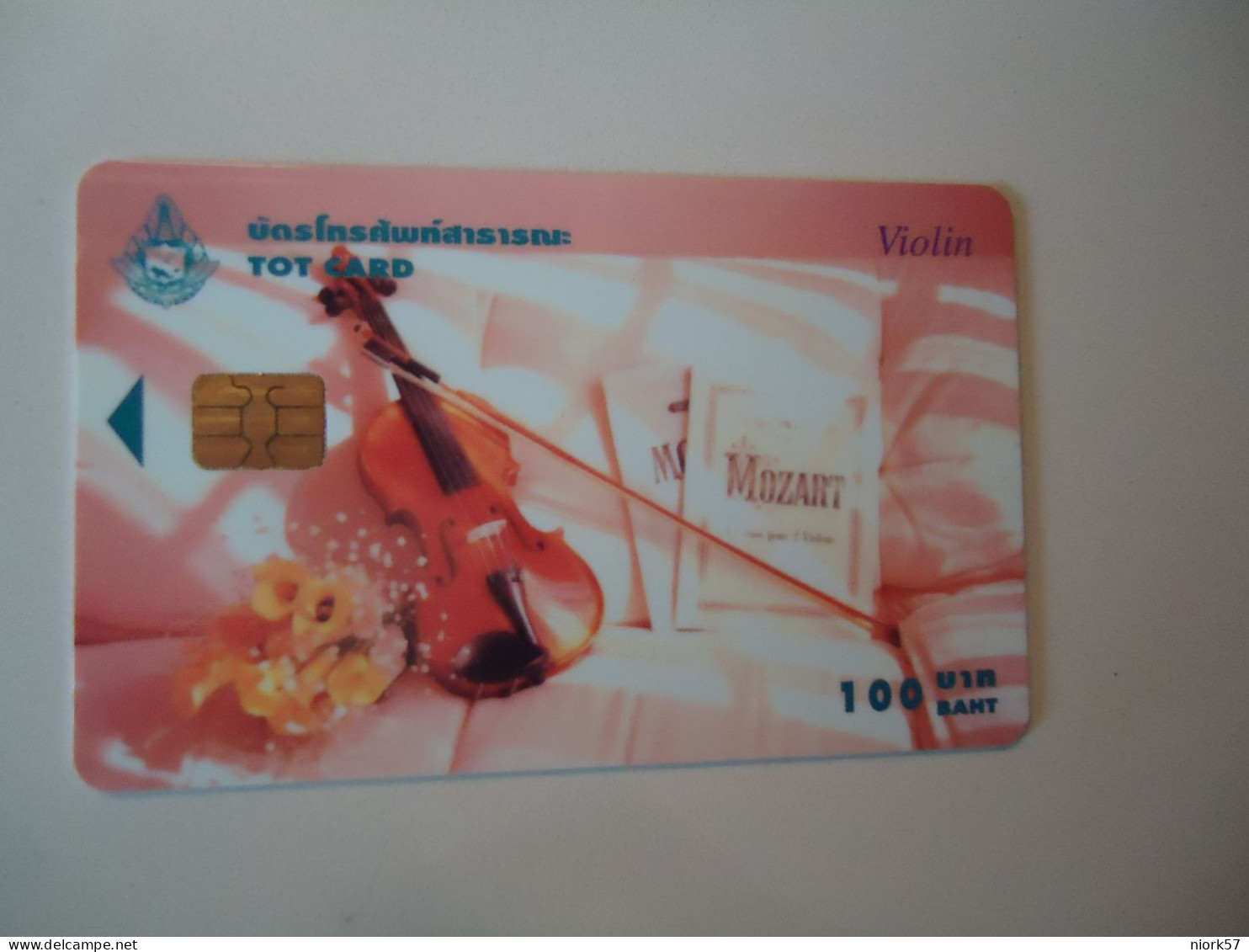 THAILAND USED  CARDS TOT CHIPS  MUSICAL INSTRUMENTS VIOLIN - Music