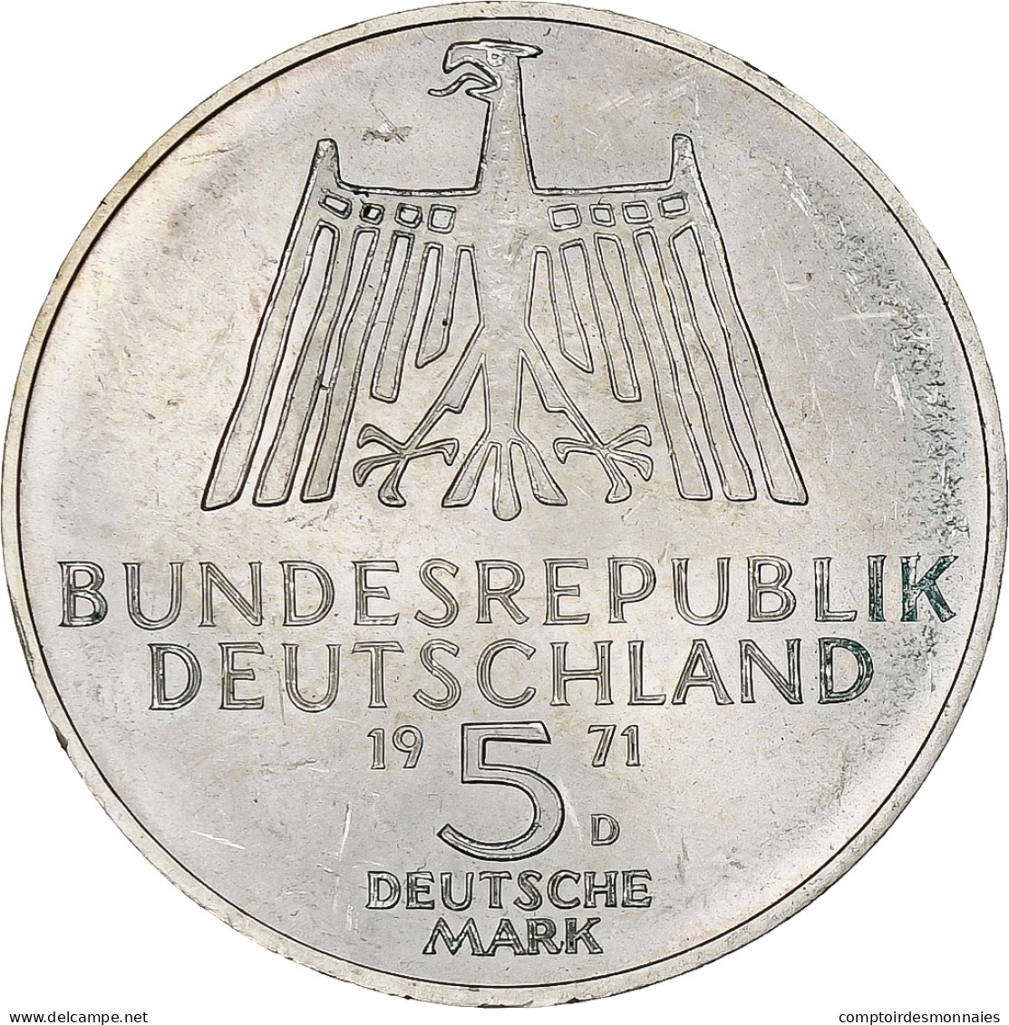 Monnaie, République Fédérale Allemande, 5 Mark, 1971, Munich, Germany, SUP - 5 Mark