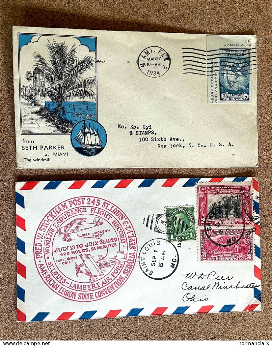 USA 1924-80 RANGE OF COVERS AND CARDS WITH PHILATELIC & TOPICAL INTEREST (17) - Collections