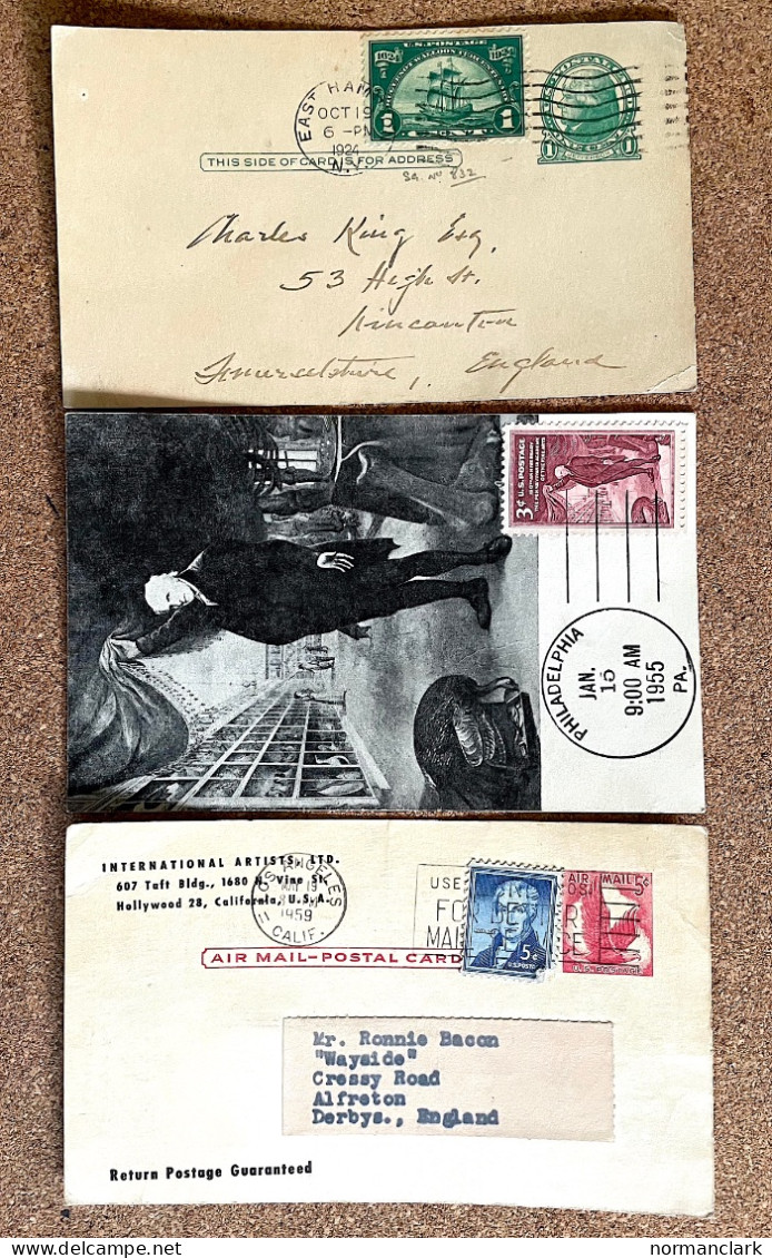 USA 1924-80 RANGE OF COVERS AND CARDS WITH PHILATELIC & TOPICAL INTEREST (17) - Collections