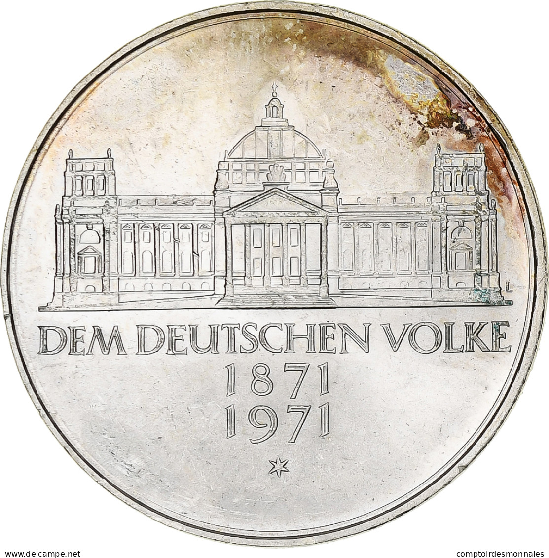 Monnaie, République Fédérale Allemande, 5 Mark, 1971, Karlsruhe, Germany - 5 Marcos