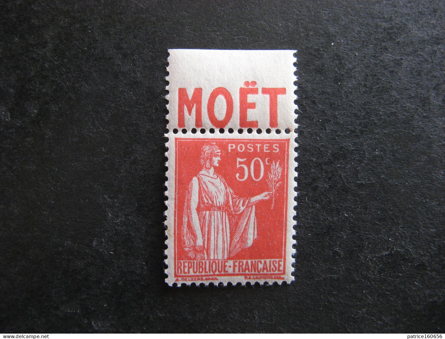 TB N° 283a, Neuf XX. Avec PUB Supérieure " MOET ". - Unused Stamps