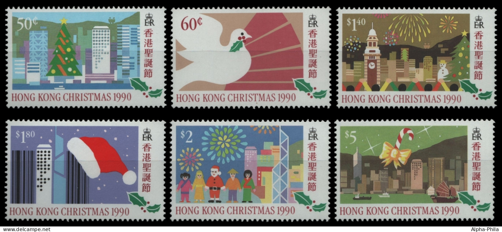 Hongkong 1990 - Mi-Nr. 599-604 ** - MNH - Weihnachten / X-mas - Ungebraucht