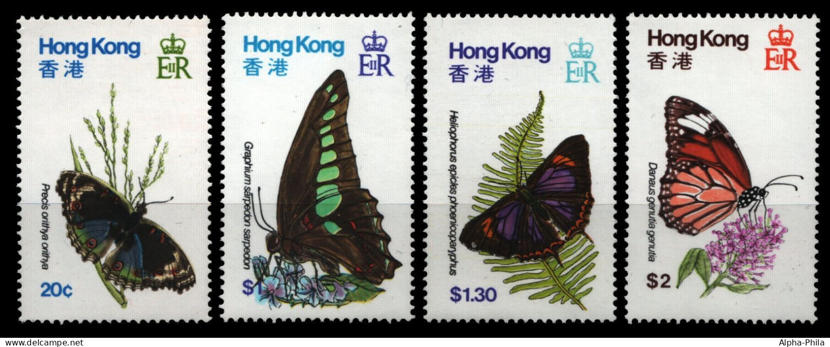Hongkong 1979 - Mi-Nr. 353-356 ** - MNH - Schmetterlinge / Butterflies - Nuovi