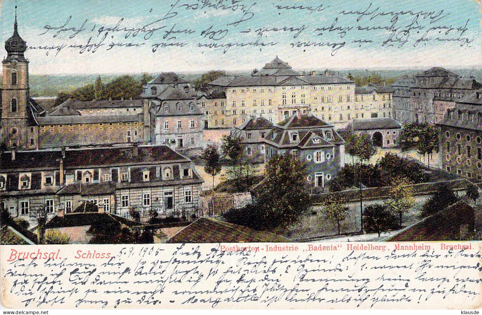 Bruchsal Schloss Gel.1905 AKS - Bruchsal