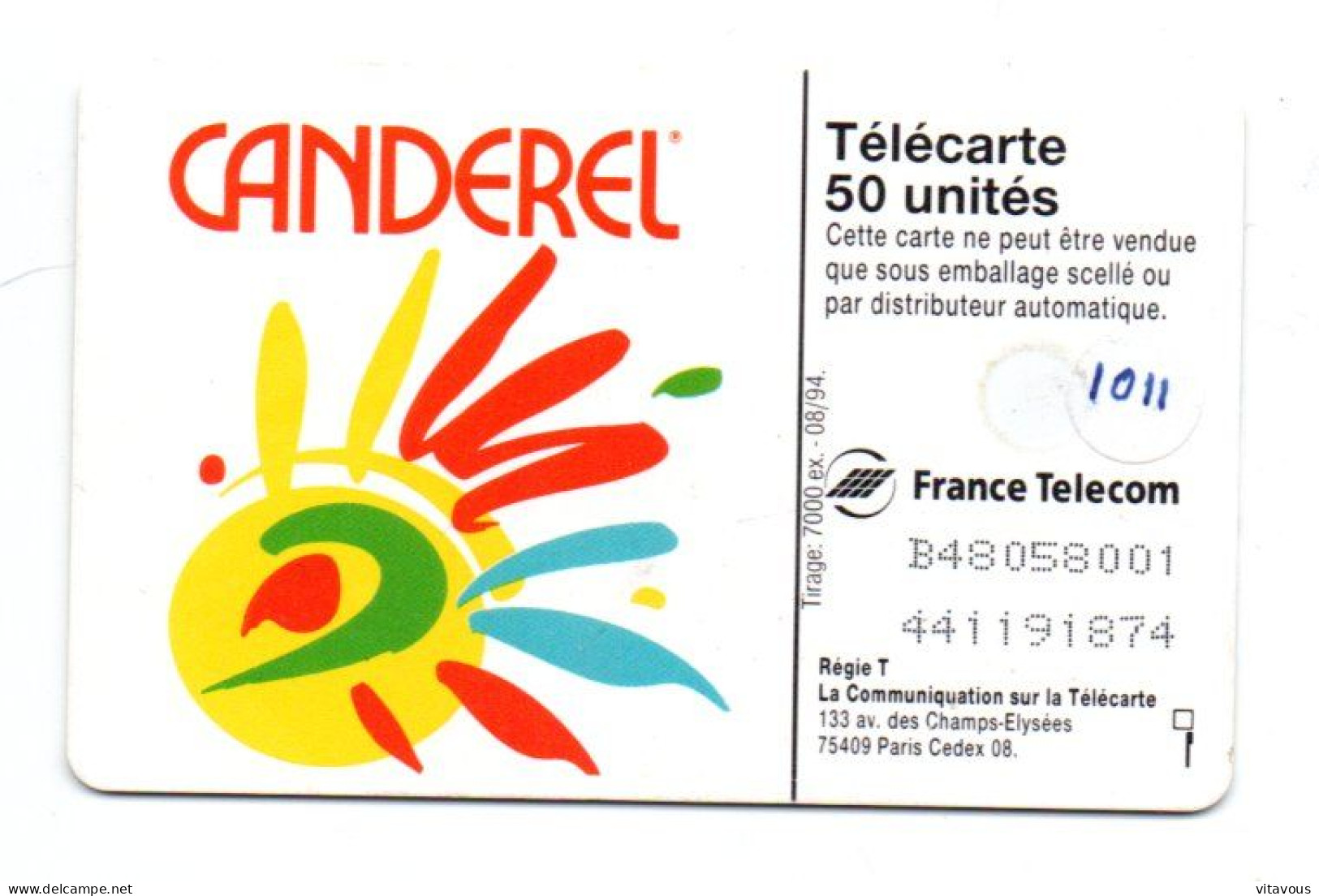 En 1011 Charlotte Au CANDEREL  Sucre Télécarte FRANCE 50 Unités Phonecard  (F 423) - 50 Unità  