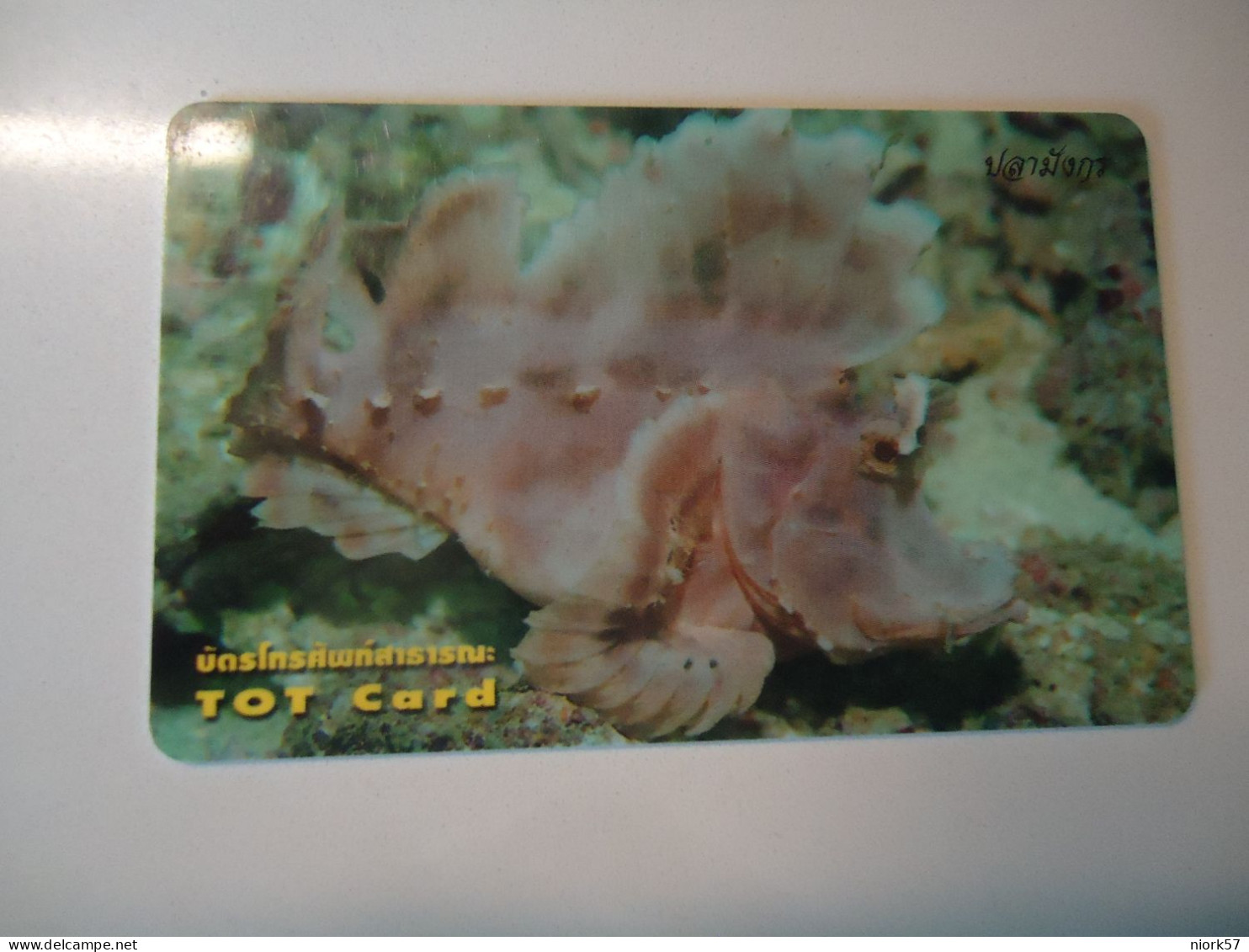 THAILAND USED  CARDS TOT CHIPS MARINE LIFE FISHES   SHELLS - Poissons