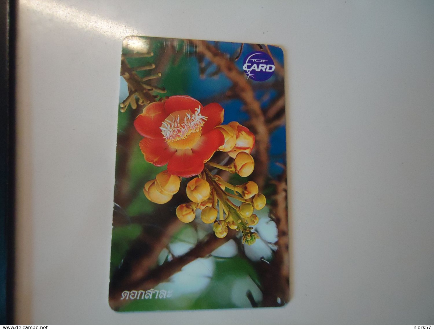 THAILAND USED CARDS TOT CHIPS PLANTS FLOWERS - Fleurs