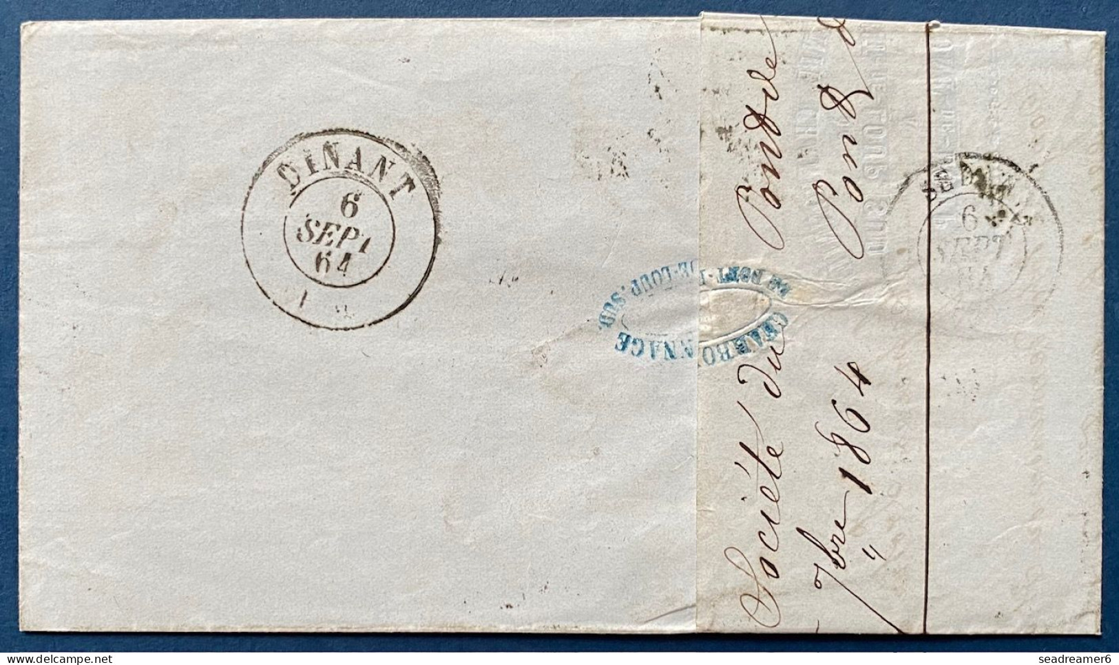 LETTRE Médaillon N°16A 40c Rouge Oblit GC N°78 De CHATELINEAU + Càd Entrée " BELG./ AMB.GIVET E " Pour SEDAN TTB - 1863-1864 Medallions (13/16)