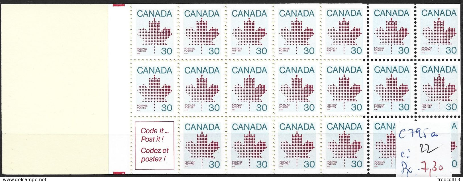 CANADA Carnet C 795a Côte 22 € - Carnets Complets