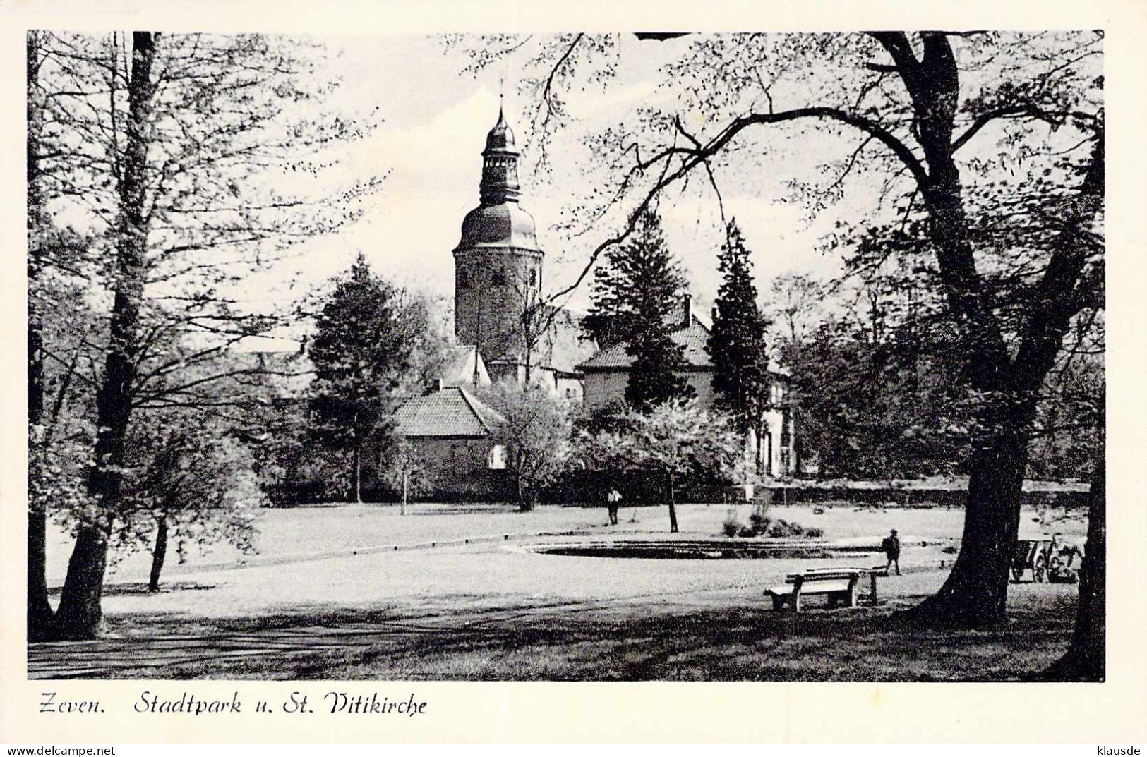 Zeven - Stadtpark U.St.Vitikirche Gel.1955 - Zeven