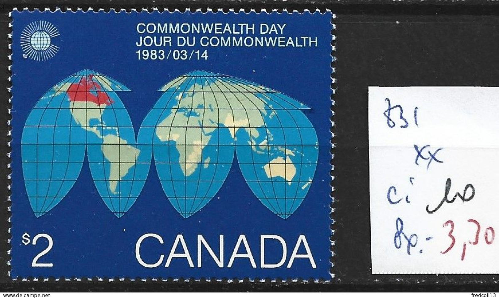 CANADA 831 ** Côte 10 € - Unused Stamps