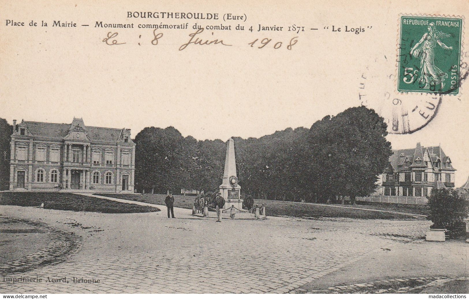 Bourgtheroulde  (27 - Eure) Place De La Mairie -Monument De 1871 - Bourgtheroulde