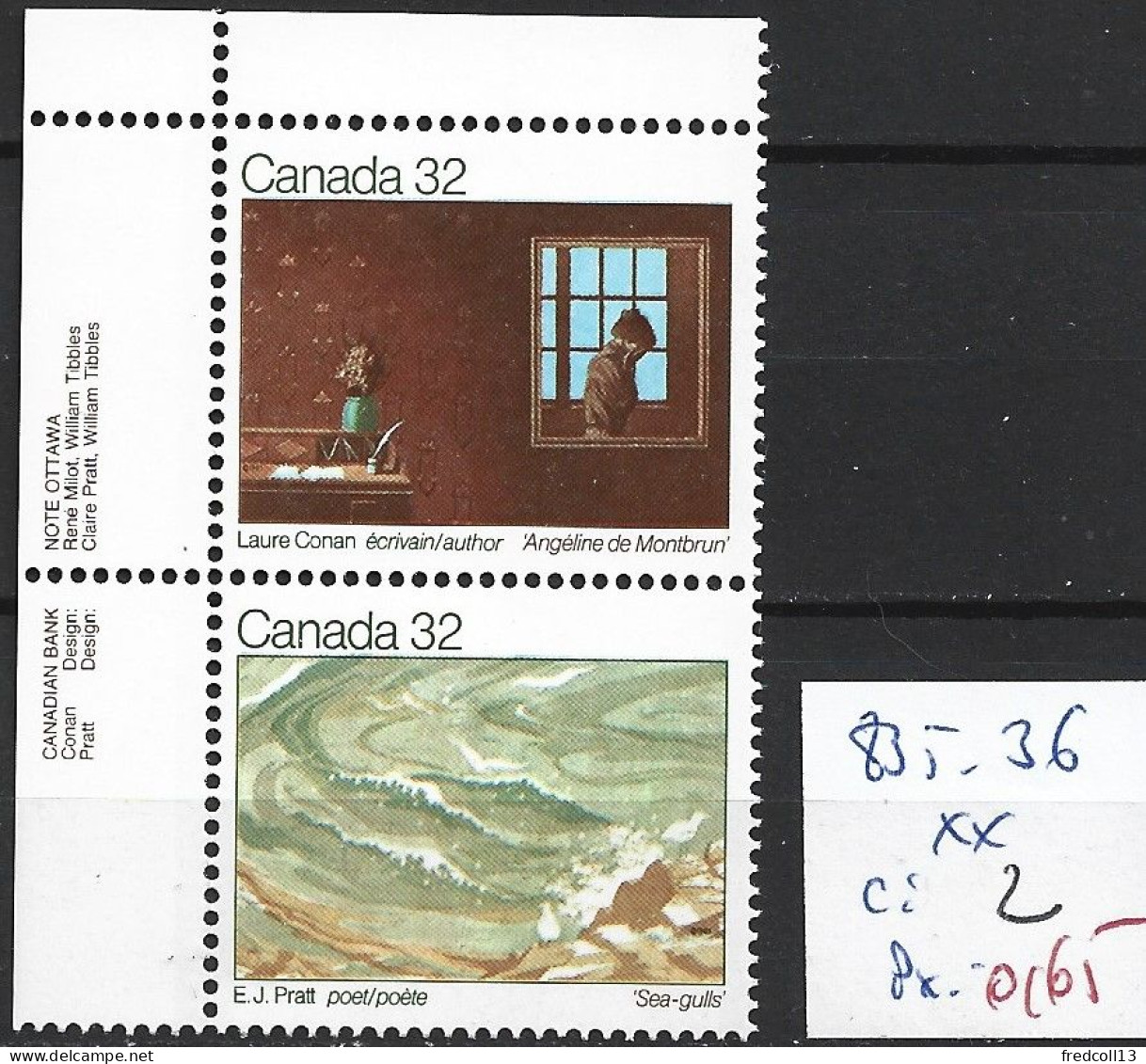 CANADA 835-36 ** Côte 2 € - Unused Stamps