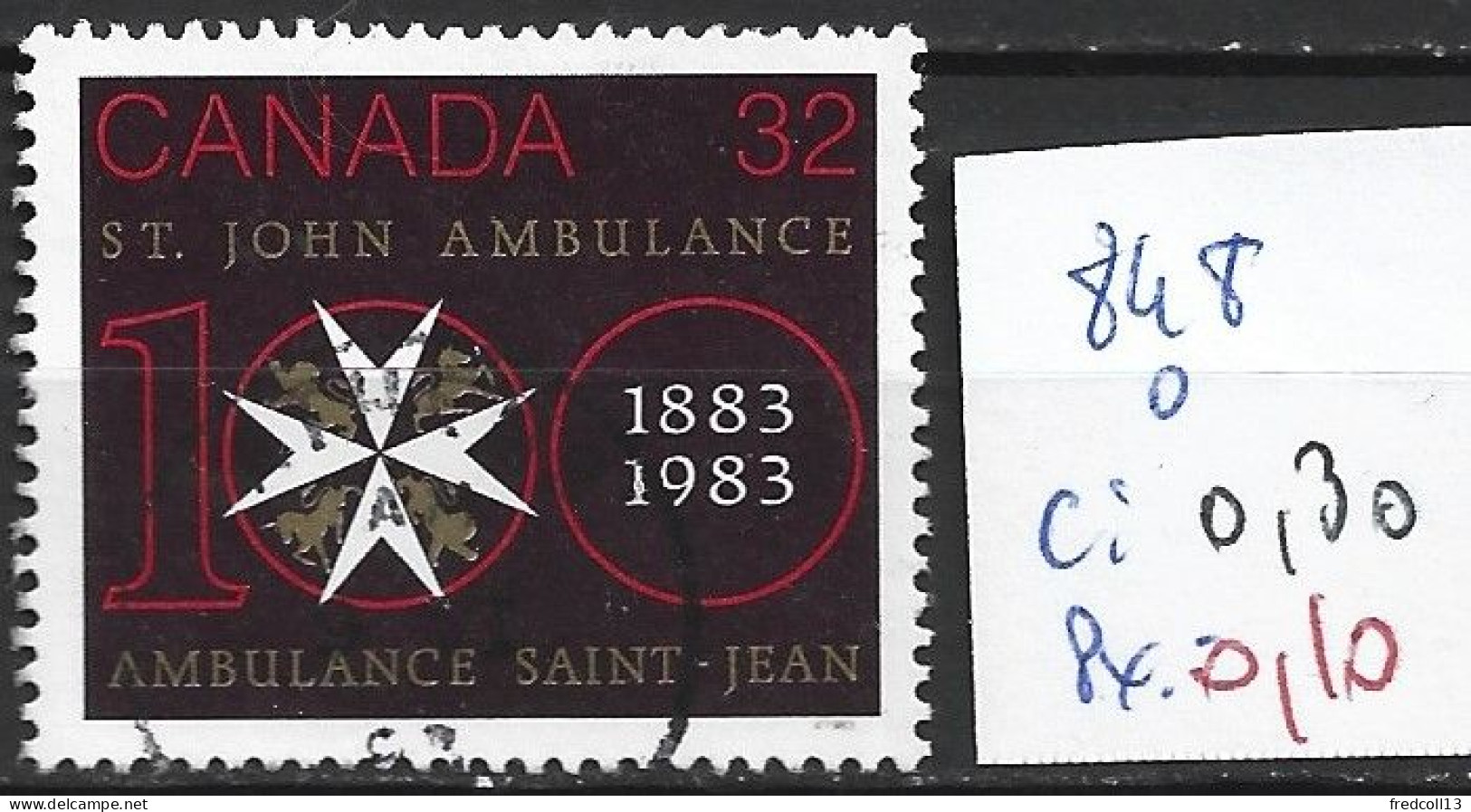 CANADA 848 Oblitéré Côte 0.30 € - Used Stamps