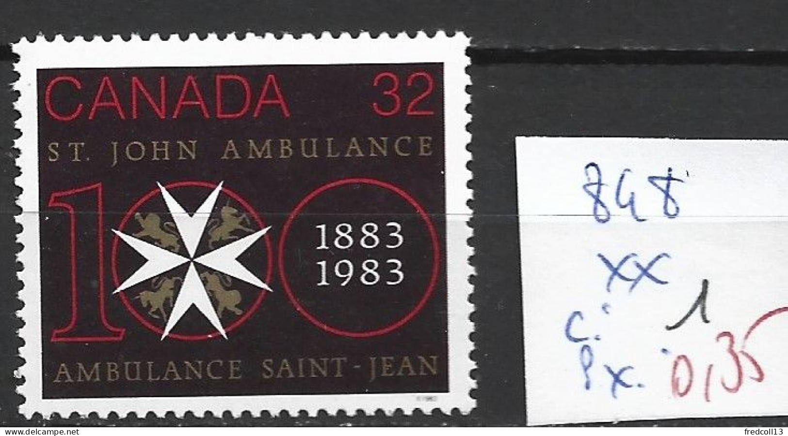 CANADA 848 ** Côte 1 € - Unused Stamps