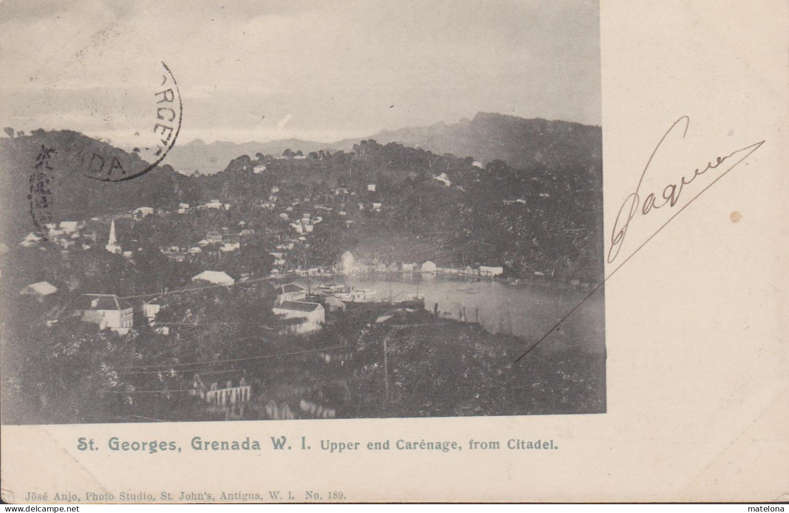 ANTILLES GRENADA St. GEORGES UPPER EN CARENAGE FROM CITADEL  WEST INDIES  PRECURSEUR - Grenada