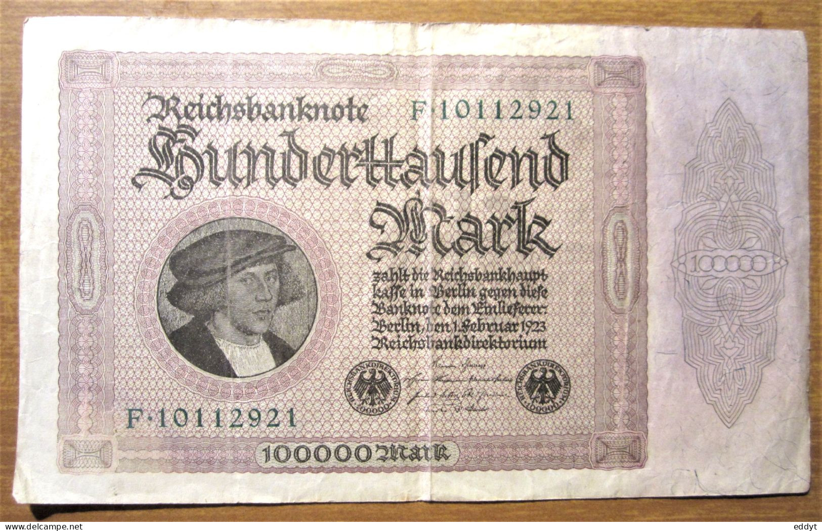 1 BILLETS ALLEMAND - 100 000 MARK - 1923  - BE - 100.000 Mark