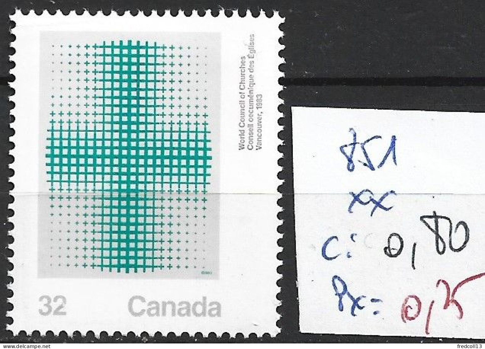 CANADA 851 ** Côte 0.80 € - Unused Stamps