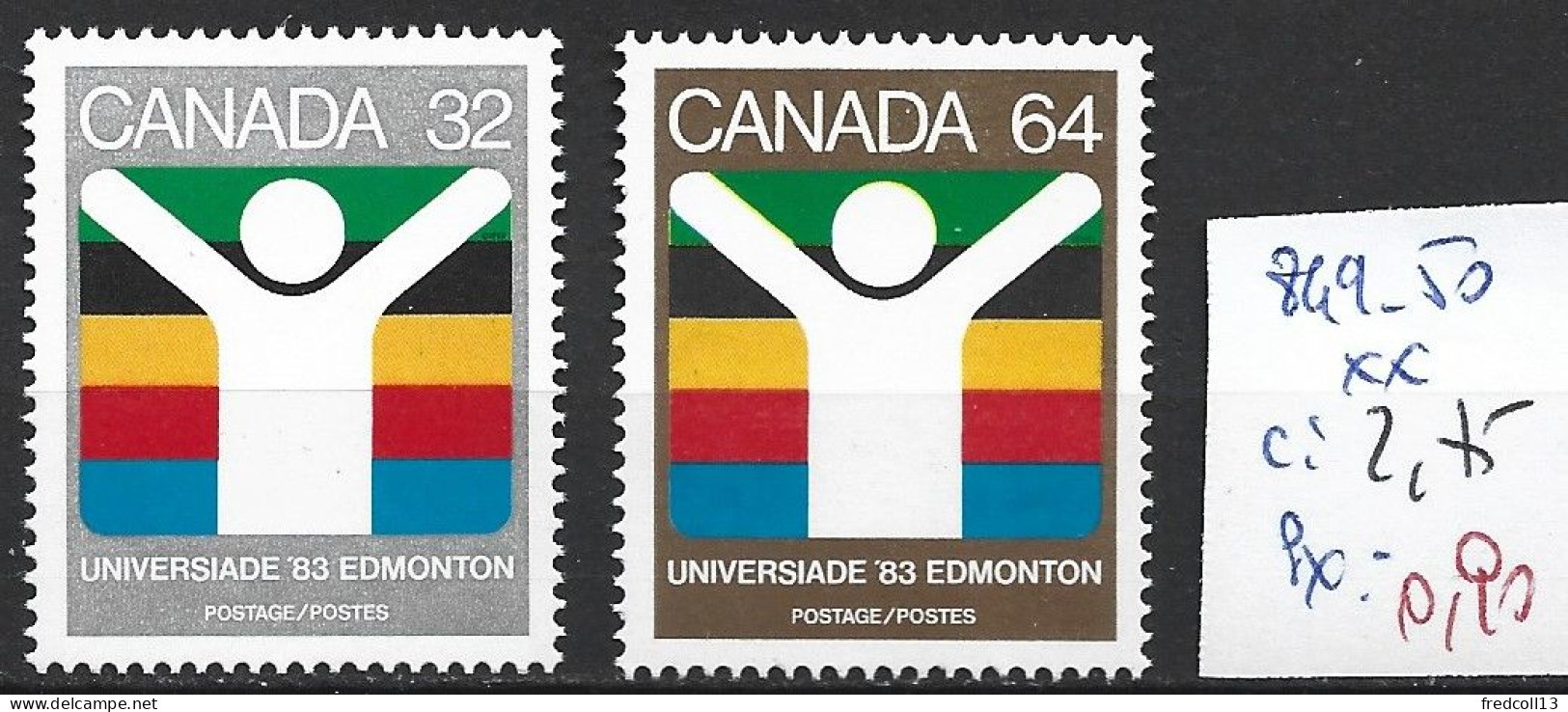 CANADA 849-50 ** Côte 2.75 € - Unused Stamps