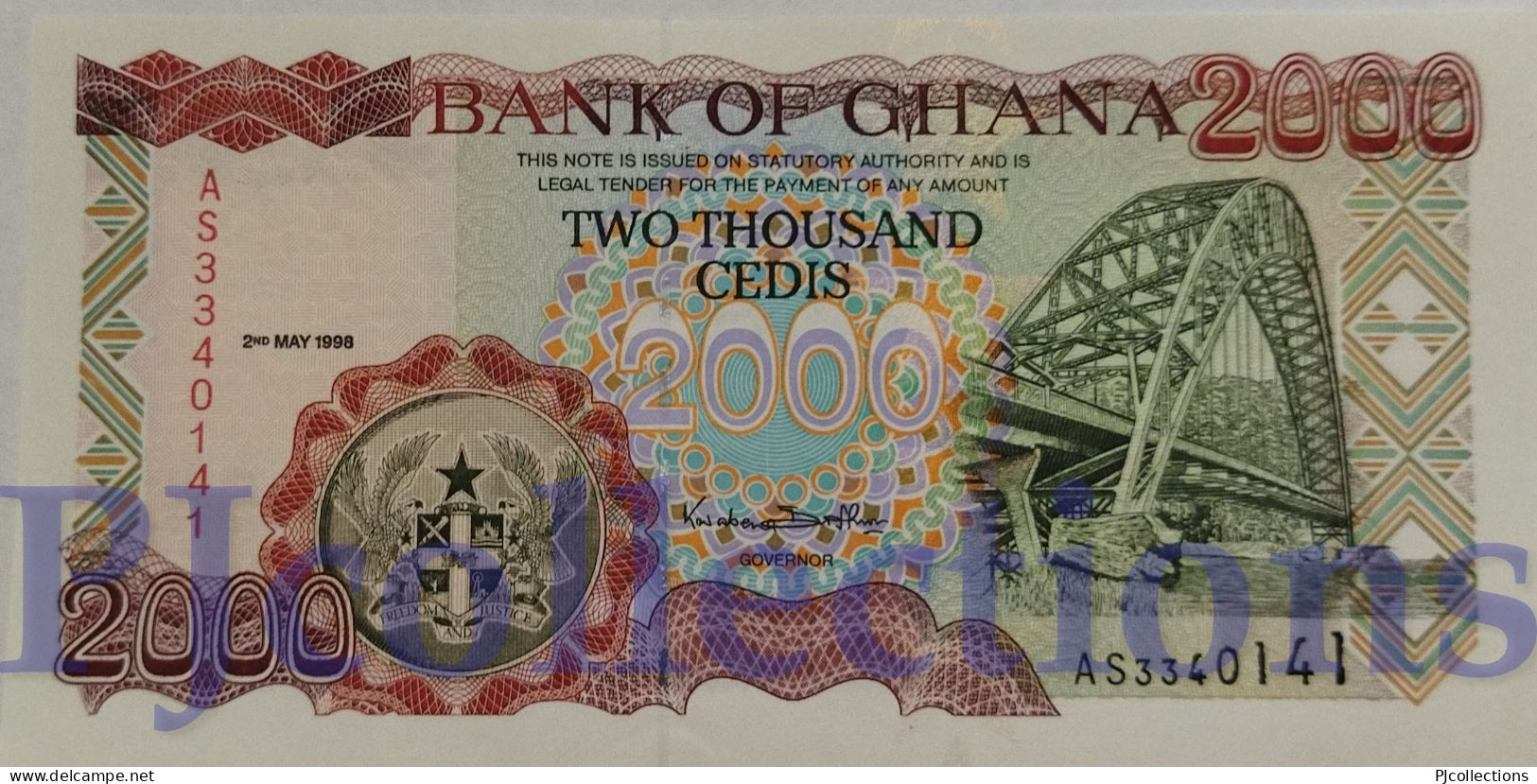 GHANA 2000 CEDIS 1998 PICK 33c UNC - Ghana