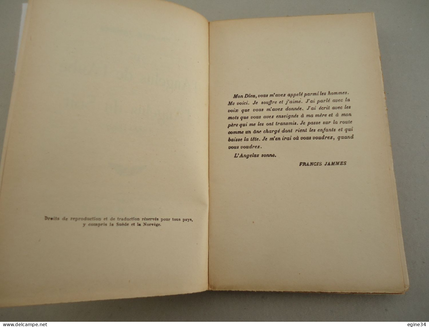 Le Mercure De France - Francis Jammes -de L'Angelus De L'Aube à L'Angélus Du Soir 1888-1897 - 1946 - French Authors