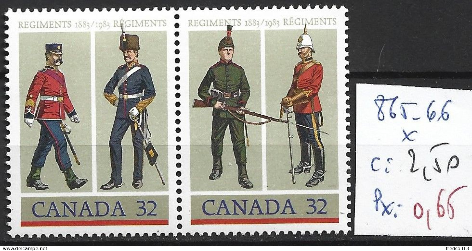 CANADA 865-66 * Côte 2.50 € - Unused Stamps