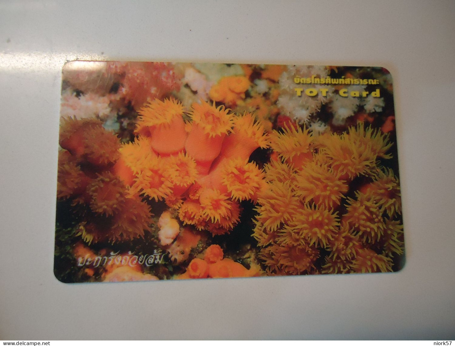 THAILAND USED CARDS TOT CHIPS MARINE LIFE CORALS - Vissen