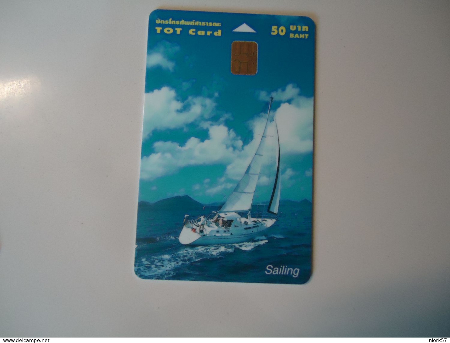 THAILAND USED CARDS  BOAT  SHIPS SAILING - Bateaux