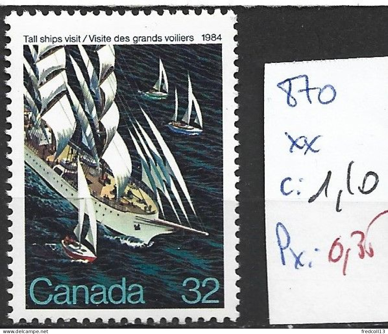 CANADA 870 ** Côte 1.10 € - Unused Stamps