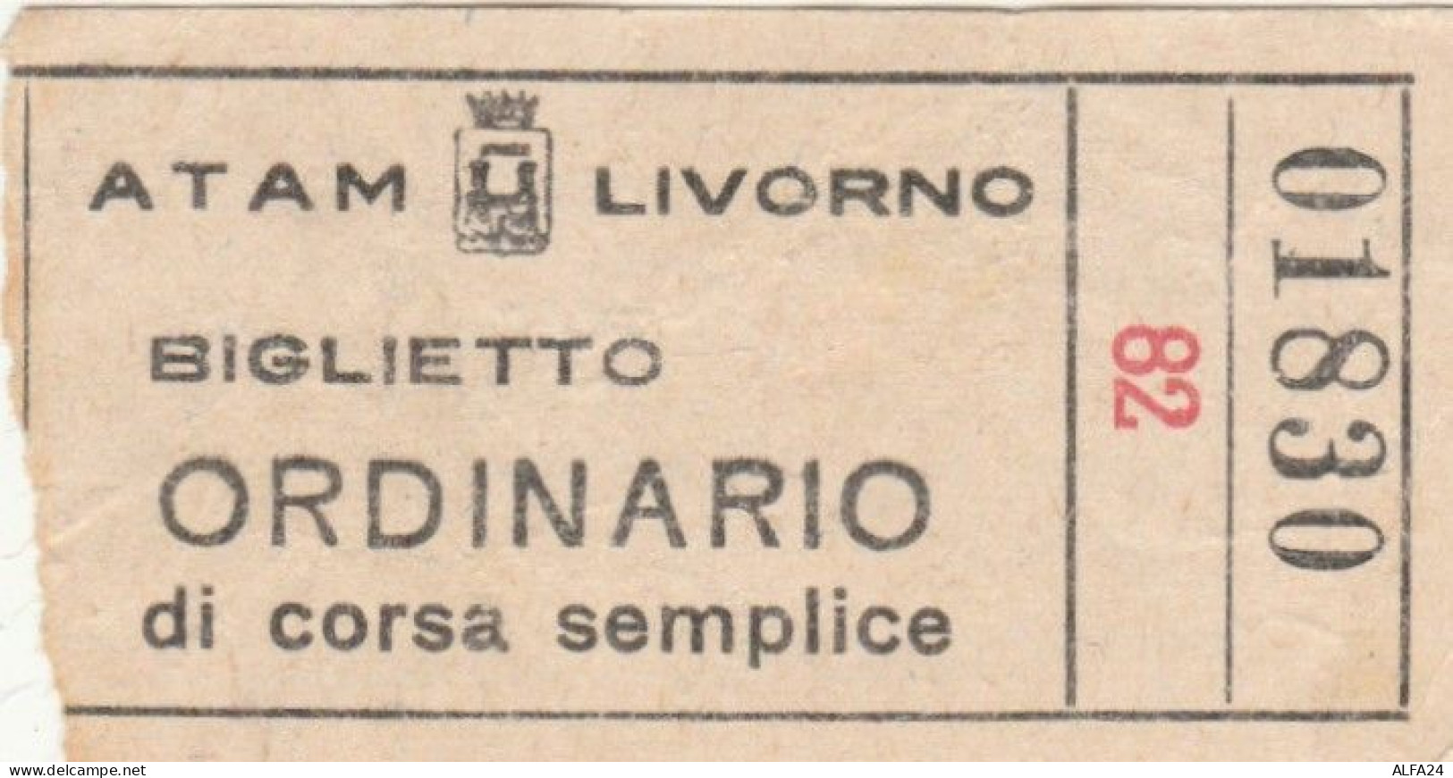 ATAM LIVORNO BIGLIETTO ORDINARIO (XF185 - Europe