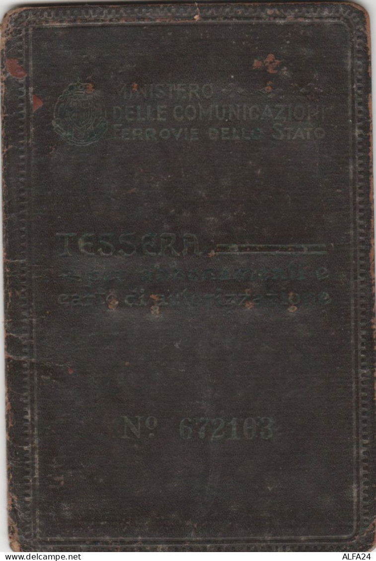 TESSERA FERROVIE 1947 (XF162 - Europe