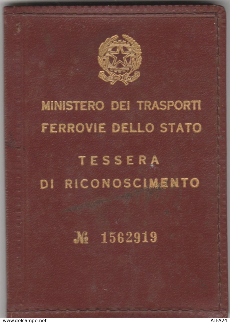 TESSERA RICONOSCIMENTO FERROVIE DELLO STATO 1964 (XF142 - Europe