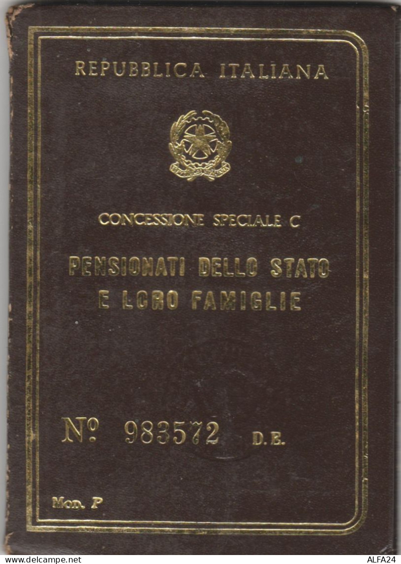 FERROVIE DELLO STATO CONCESSIONE C 1961 (XF136 - Europe