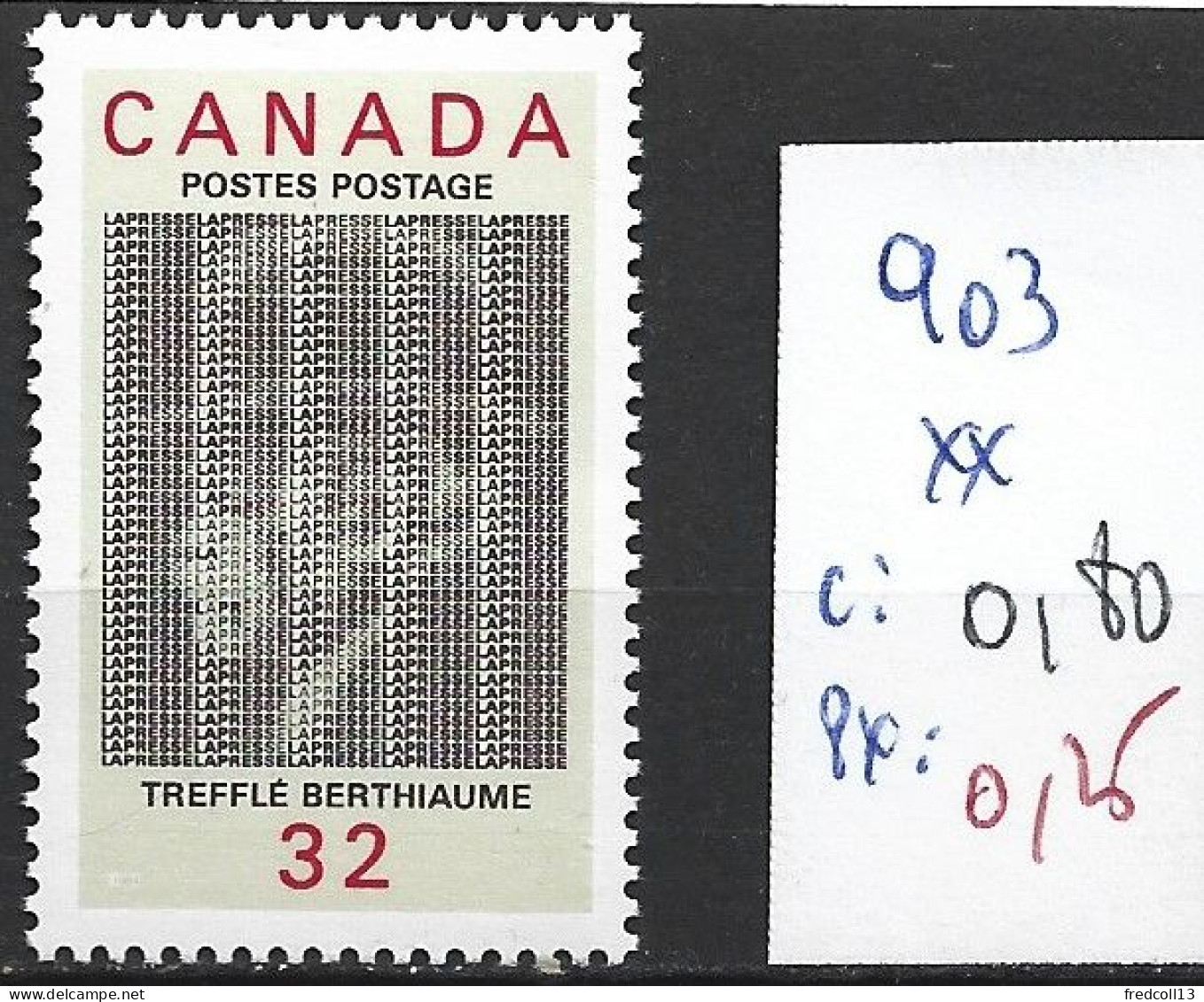 CANADA 903 ** Côte 0.80 € - Unused Stamps