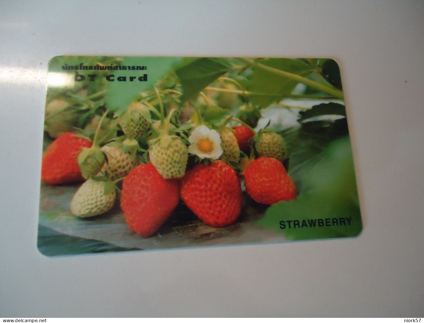 THAILAND USED CARDS STRAWBERRY FRUIT - Lebensmittel