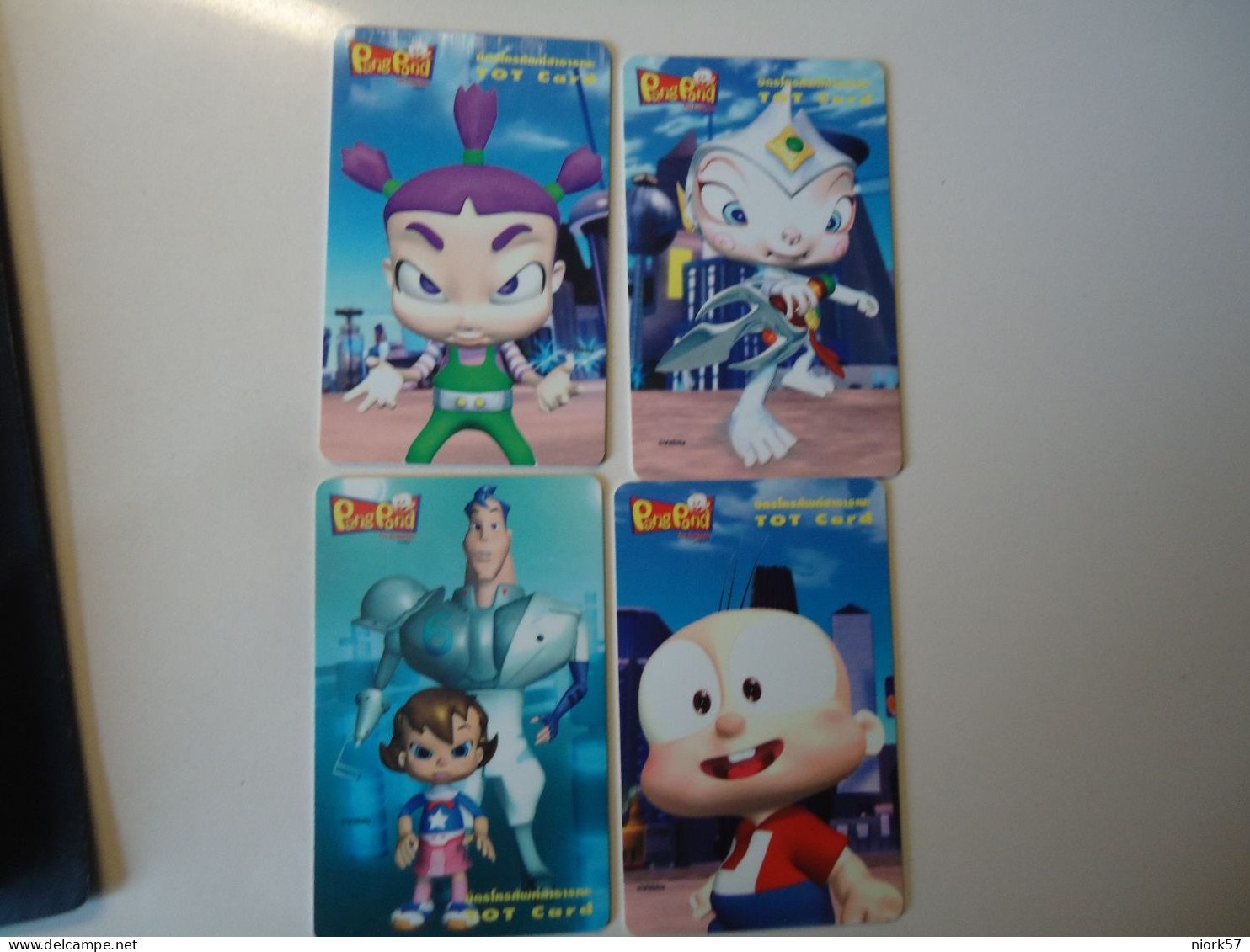 THAILAND USED 4 TOT CHIPS TOT DISNEY COMICS  CINEMA - BD