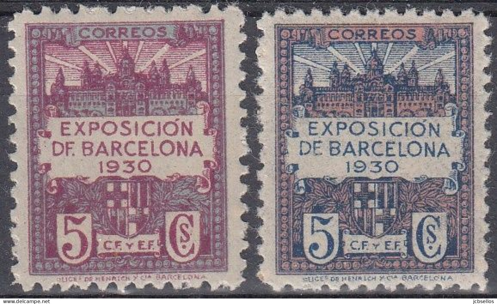 ESPAÑA BARCELONA 1930 Nº 7/8 NUEVO SIN CHARNELA - Barcellona