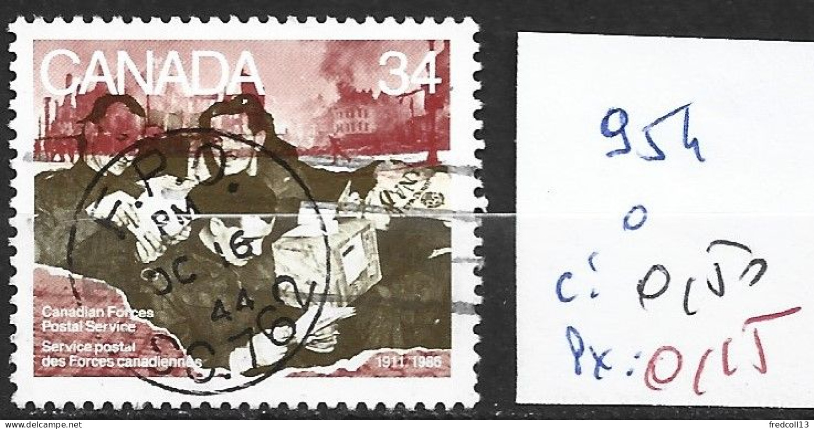 CANADA 954 Oblitéré Côte 0.50 € - Used Stamps