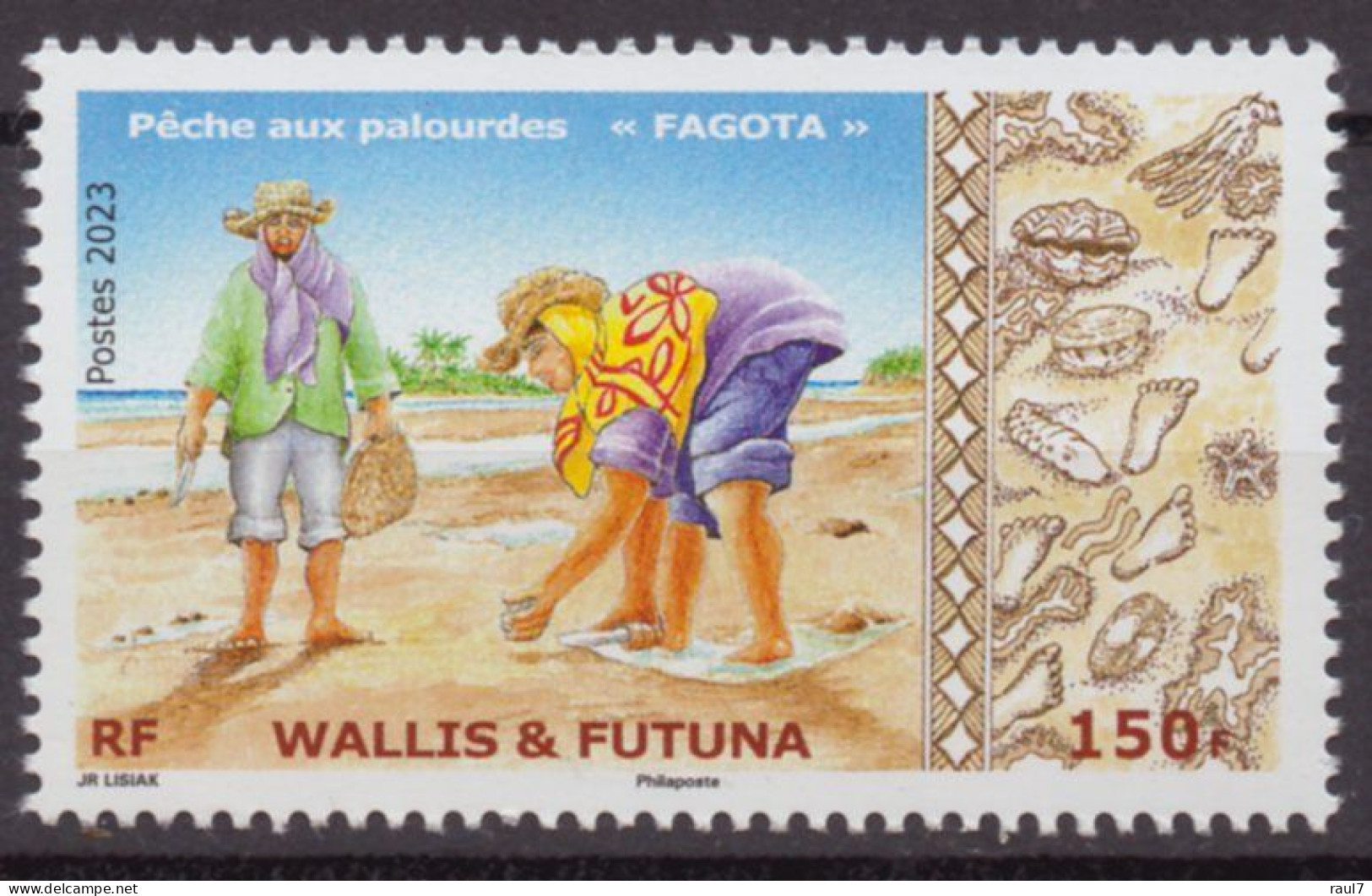 Wallis Et Futuna 2023 - Pêche Aux Palourdes, Fagota - 1 Val Neuf // Mnh - Neufs