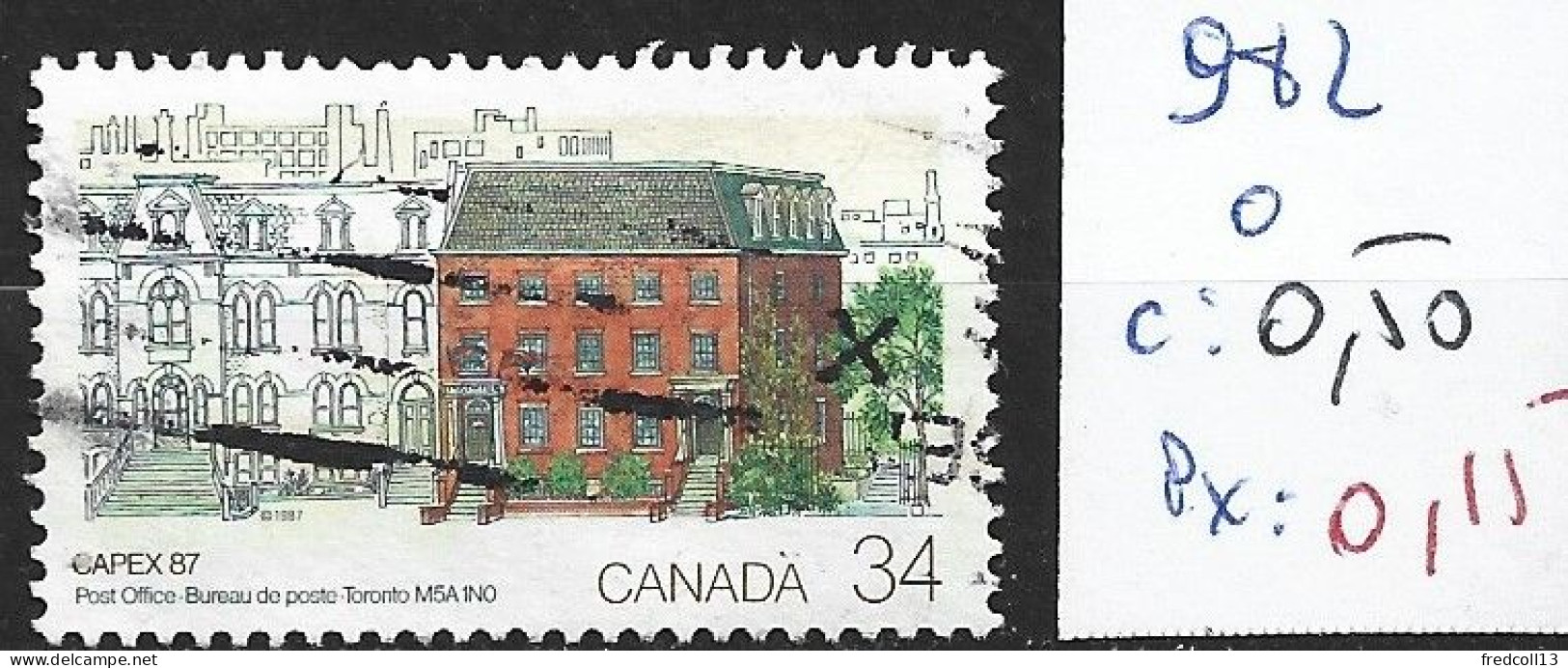 CANADA 982 Oblitéré Côte 0.50 € - Used Stamps