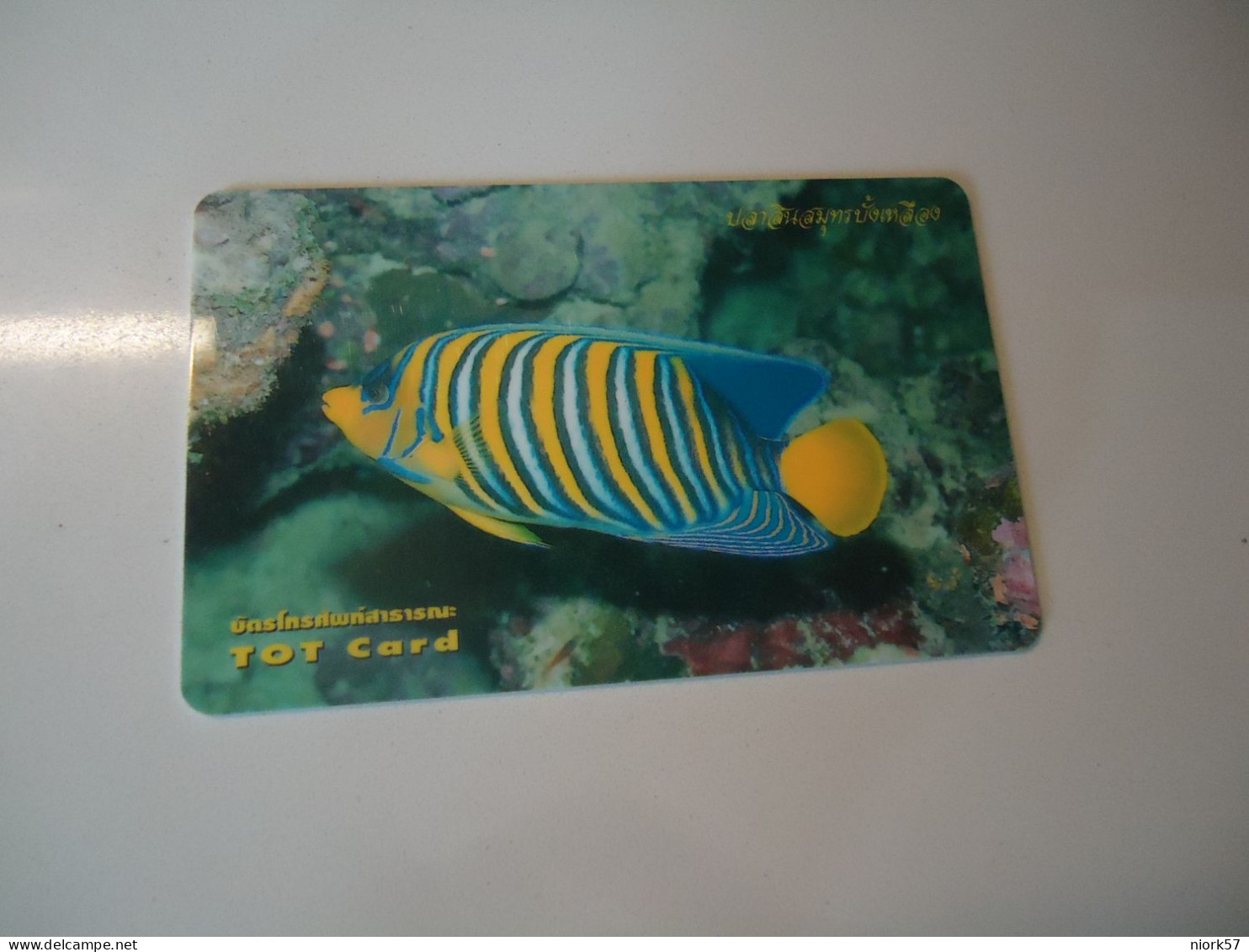 THAILAND USED  CARDS TOT CHIPS MARINE LIFE FISHES - Sport