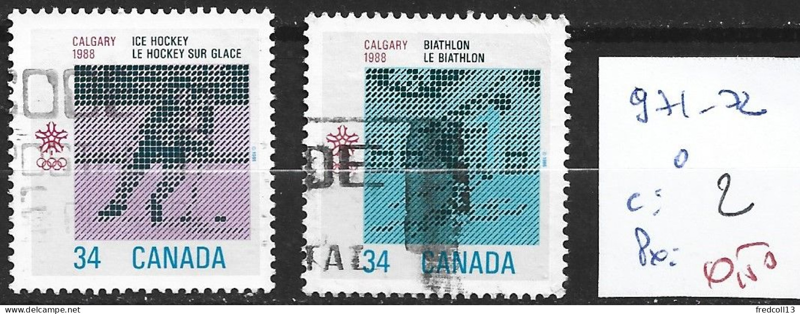 CANADA 971-72 Oblitérés Côte 2 € - Oblitérés