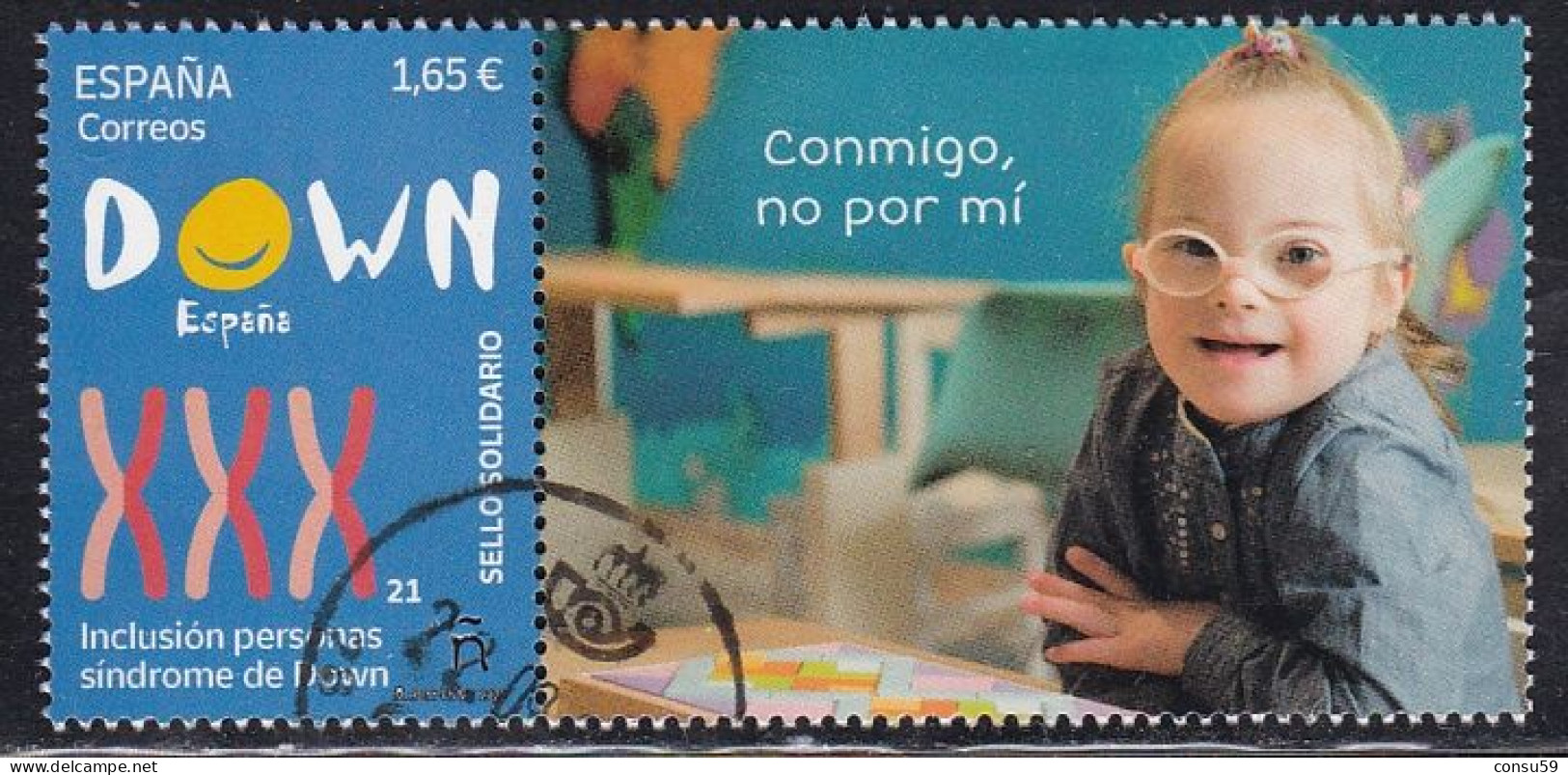 2023-ED. 5689 - Sello Solidario. Inclusión Personas Síndrome De Down - USADO - Gebraucht