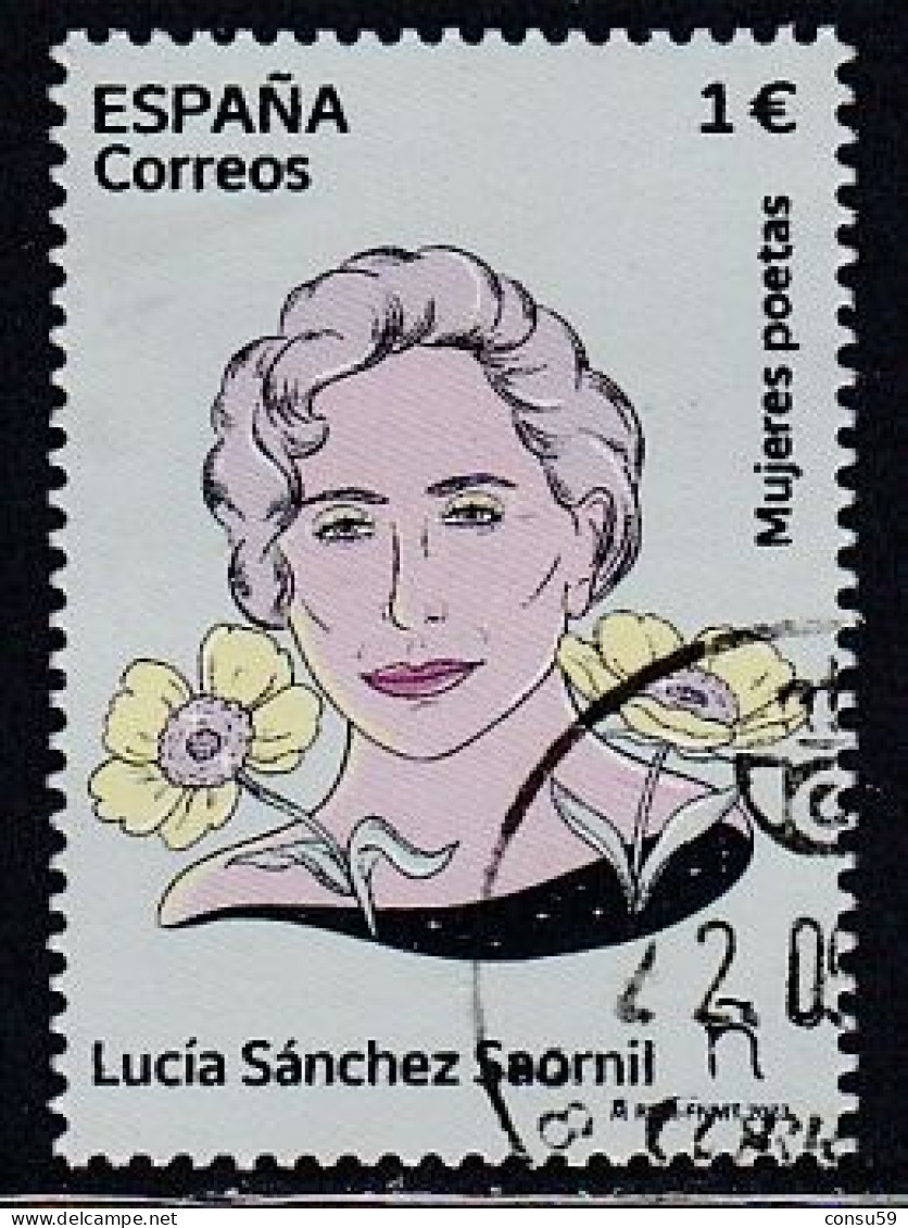 2023-ED. 5688 - Mujeres Poetas. Lucía Sánchez Saornil - USADO - Oblitérés